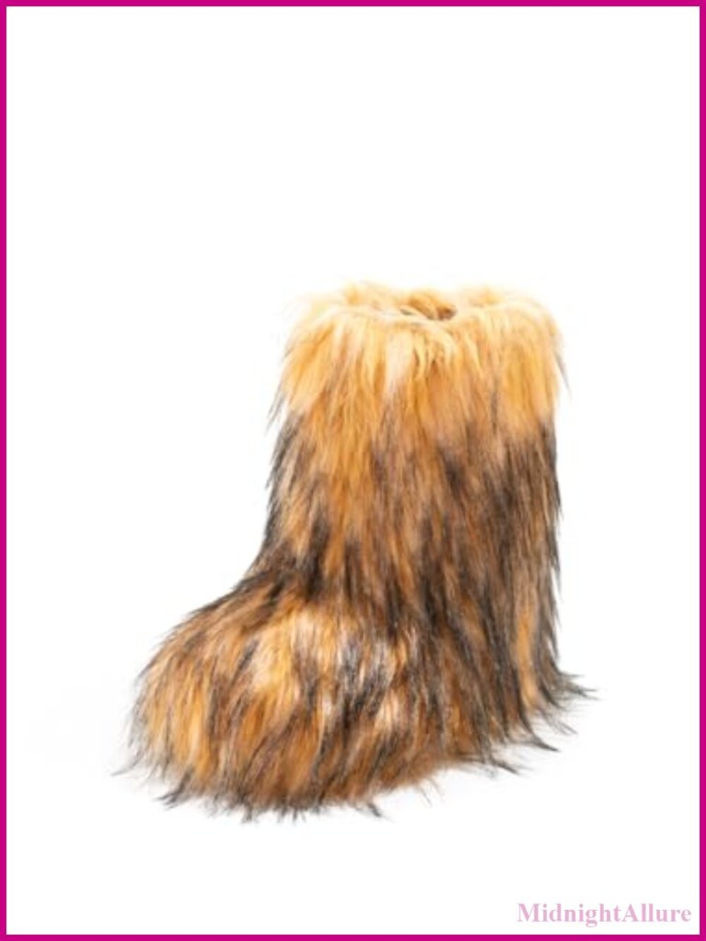 Faux Fur Furry Fluffy Round Toe Mid-Calf Snow Boots